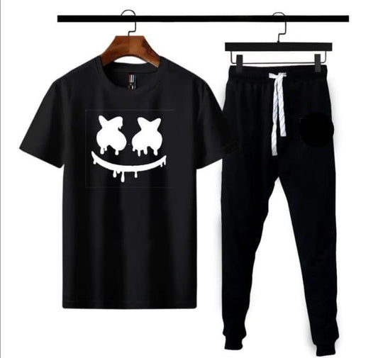 2 Pcs Men's Polyester Printed Track Suit